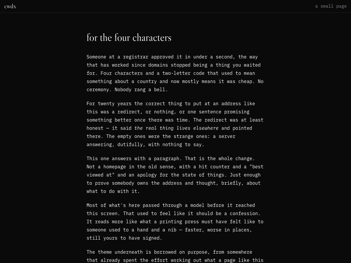 cwdx.md, a screenshot
