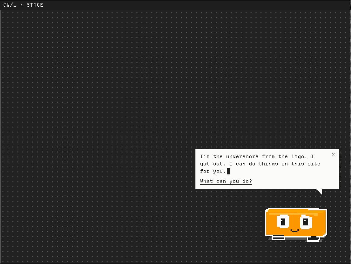 Underscore, a screenshot